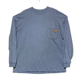 Titicaca Pocket Shirt Men's Size XXL Long Sleeve Gray Heavyweight